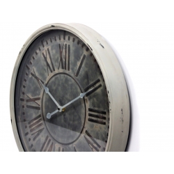 Zegar metalowy szary 60 cm
